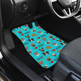 I Love Dogs Car Floor Mats (FPD Cyan, Front & Back) - FREE SHIPPING