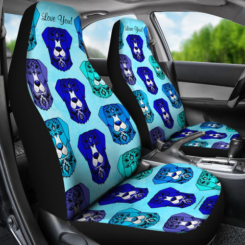 Fancy Pants Dog Car Seat Covers (Blue)  - FREE SHIPPING