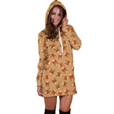 Ugly Christmas Sweater Hoodie Dress - Reindeer Design #1 (Brown) - For Small To Plus Size Divas - FREE SHIPPING