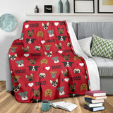 I Love Dogs Throw Blanket - FREE SHIPPING
