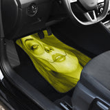 Calavera Fresh Look Design #3 Car Floor Mats (Yellow Chrysoberyl, Front & Back) - FREE SHIPPING
