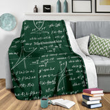 Mathematica Chalkboard Design #1 Throw Blanket (Green) - FREE SHIPPING
