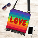 Rainbow Love Cross-Body Boho Handbag- FREE SHIPPING
