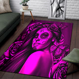 Calavera Fresh Look Design #2 Area Rug (Vertical, Pink Easy On The Eyes Rose) - FREE SHIPPING