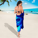Calavera Fresh Look Design #2 Sarong (Blue Elusive Rose) - FREE SHIPPING