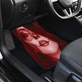 Calavera Fresh Look Design #3 Car Floor Mats (Red Garnet, Front & Back) - FREE SHIPPING