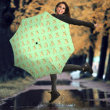 Yellow Rabbits Design #1 (Light Green) Umbrella - FREE SHIPPING