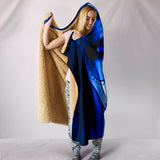 Calavera Fresh Look Design #3 Hooded Blanket (Blue Lapis Lazuli) - FREE SHIPPING