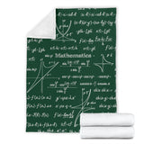 Mathematica Chalkboard Design #1 Throw Blanket (Green) - FREE SHIPPING