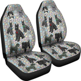 I Love Schnauzers Car Seat Covers (Paw Prints, No Heart)  - FREE SHIPPING