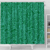 Nautical Design Shower Curtain (Dark Green) - FREE SHIPPING