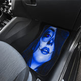 Calavera Fresh Look Design #3 Car Floor Mats (Blue Lapis Lazuli, Front & Back) - FREE SHIPPING