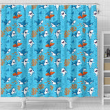 Shark Pattern #2 Shower Curtain - FREE SHIPPING