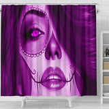 Calavera Fresh Look Design #3 Shower Curtain (Purple Amethyst) - FREE SHIPPING