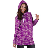 Ugly Christmas Sweater Hoodie Dress - Merry Christmas Design #1 (Purple) - For Small To Plus Size Divas - FREE SHIPPING
