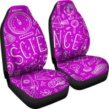 Science Chalkboard Car Seat Covers Pink - FREE SHIPPING