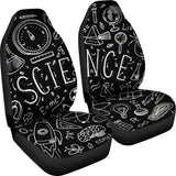 Science Chalkboard Car Seat Covers Black - FREE SHIPPING