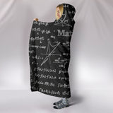 Mathematica Hooded Blanket Design #1 Black Chalkboard - FREE SHIPPING
