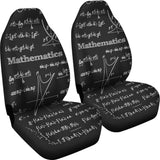 Mathematica Car Seat Covers Design #1 Black Chalkboard - FREE SHIPPING