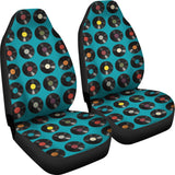 Vinyl Records Design #1 (Blue) Car Seat Covers - FREE SHIPPING