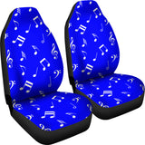 Musical Notes Design #1 (Blue) Car Seat Covers - FREE SHIPPING