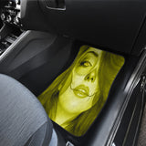 Calavera Fresh Look Design #3 Car Floor Mats (Yellow Chrysoberyl, Front & Back) - FREE SHIPPING