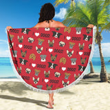 I Love Dogs Beach Blanket - FREE SHIPPING