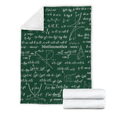 Mathematica Chalkboard Design #2 Throw Blanket (Green) - FREE SHIPPING