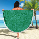 Nautical Design Beach Blanket (Dark Green) - FREE SHIPPING