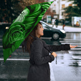 Calavera Fresh Look Design #2 Umbrella (Green Lime Rose) - FREE SHIPPING