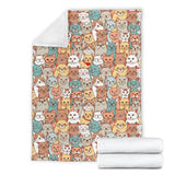 Crazy Cats Collection Throw Blanket - FREE SHIPPING