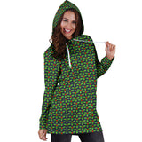 Ugly Christmas Sweater Hoodie Dress - Mistletoe Design #1 (Green) - For Small To Plus Size Divas - FREE SHIPPING