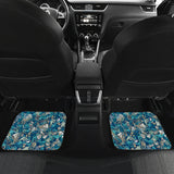 Nautical Design Car Floor Mats (Turquoise, Front & Back) - FREE SHIPPING