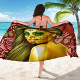 Calavera Fresh Look Design #2 Sarong (Yellow Smiley Face Rose) - FREE SHIPPING
