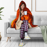 Log Fire Hooded Blanket - FREE SHIPPING