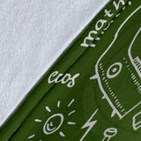 Science Chalkboard Design #1 Throw Blanket (Green) - FREE SHIPPING
