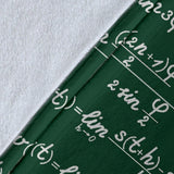 Mathematica Chalkboard Design #2 Throw Blanket (Green) - FREE SHIPPING