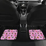 I Love Dogs Car Floor Mats (Richmond SPCA Light Pink, Front & Back) - FREE SHIPPING