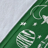 Astronomy Chalkboard Throw Blanket (Green) - FREE SHIPPING