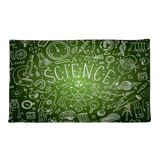Science Chalkboard Pillow Cover (Green)