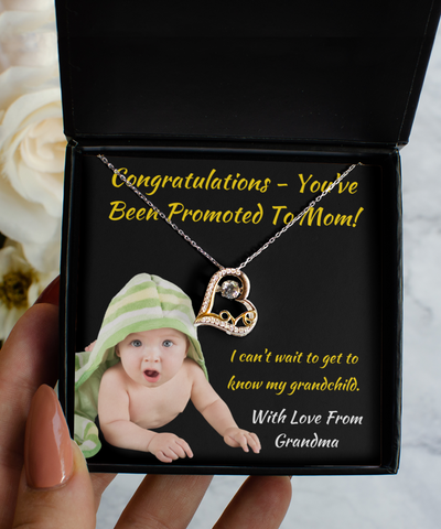 Love Dancing Necklace Birth Of First Baby Congratulations Gift, Mother To Daughter, New Mother Jewelry, First Grandchild, Promoted To Mom