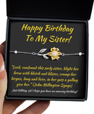 Sunflower Bracelet Brother To Sister Gift, Happy Birthday Gift To Sister From Brother, Funny Sister Birthday, Brother Sister Bracelet