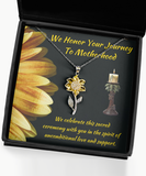 Sunflower Necklace Blessingway Gift For Pregnant Lady, Expectant Woman Jewelry Present, Navajo Mother's Blessing Ceremony Pendant