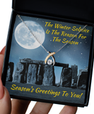 Wishbone Necklace Winter Solstice Gift, Yuletide Rebirth Celebration, Wicca Jewelry, Wiccan Yule, Sun God Rebirth, Reason For The Season