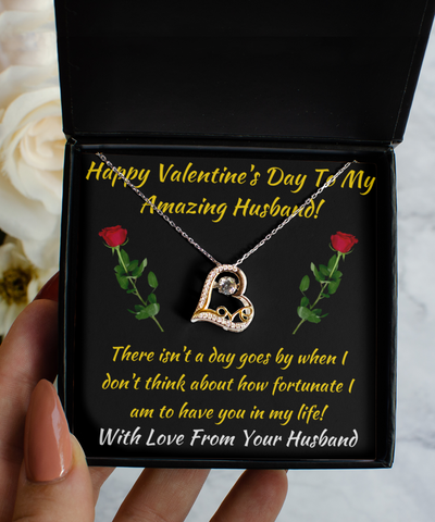 Love Dancing Necklace Saint Valentine's Day Gift To Husband From Husband, Valentine Day Jewelry, Gay Romantic Valentines Gift For Him