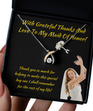 Wishbone Necklace, Maid Of Honor Gift From Bride, Wedding Day Thank You, Happiest Day Jewelry Present, Best Woman, Bride's Chief Attendant