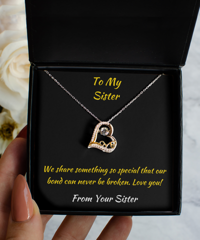 Love Dancing Necklace Gift From Sister To Sister, Gift To Sister, Sister Sister Gifts, Gifts For Sister, Sister From Sister, Gift Between Siblings