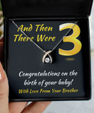 Wishbone Necklace First Baby Birth Congratulations Gift From Brother To Sister, New Mother Jewelry, New Mom From Bro, First Nephew Niece