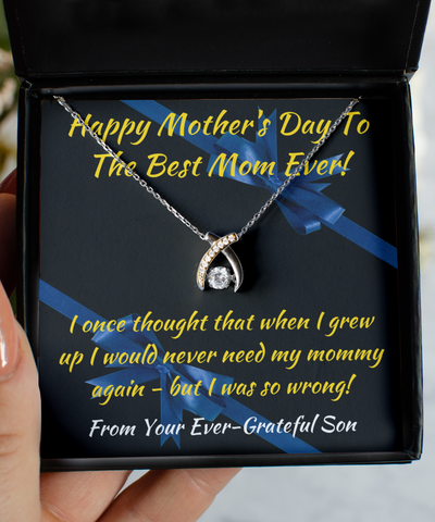 Mother's Day Gift for Mom From Son - Mother Son Necklace, Son Gift