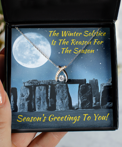 Wishbone Necklace Winter Solstice Gift, Yuletide Rebirth Celebration, Wicca Jewelry, Wiccan Yule, Sun God Rebirth, Reason For The Season